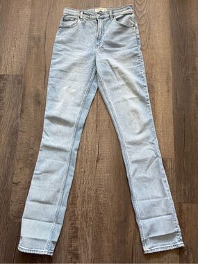 Abercrombie 90s Slim Straight Ultra High Rise Light Wash 27 4XL
